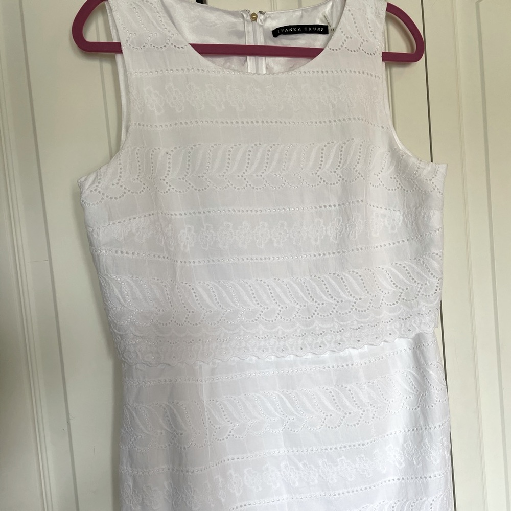 Ivanka Trump white eyelet sundress